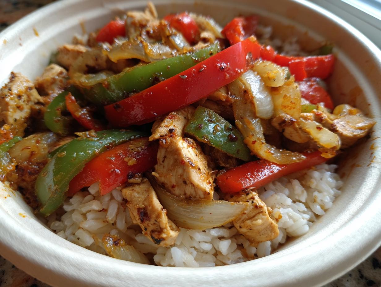 chicken fajita bowl meal prep