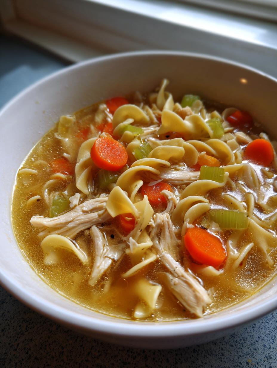 chicken noodle soup homemade - detail 1