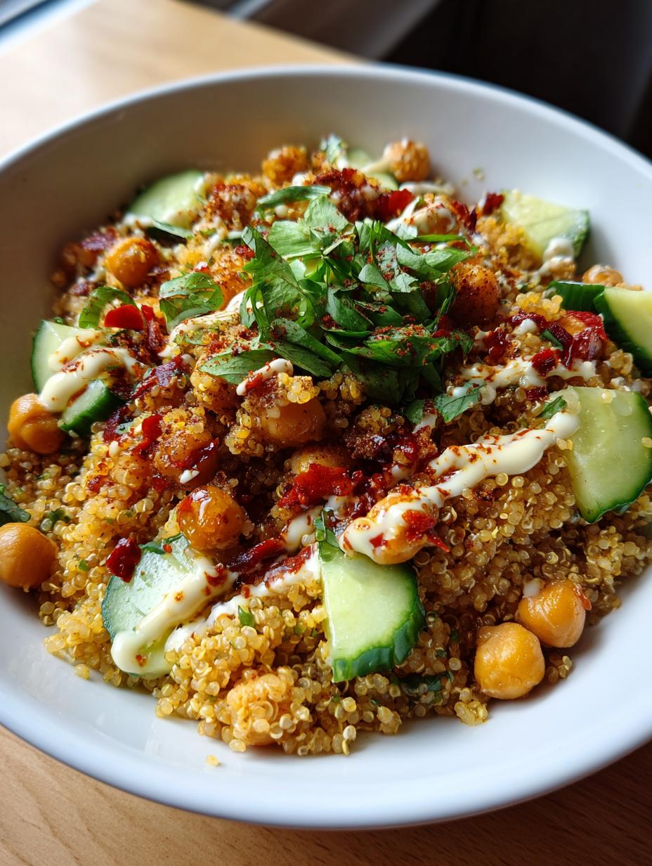 chickpea quinoa power bowl - detail 1