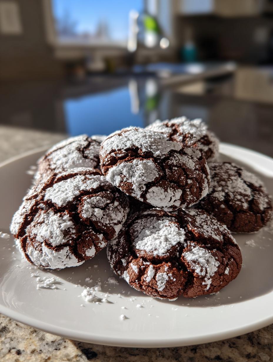 chocolate crinkle cookies festive - detail 1