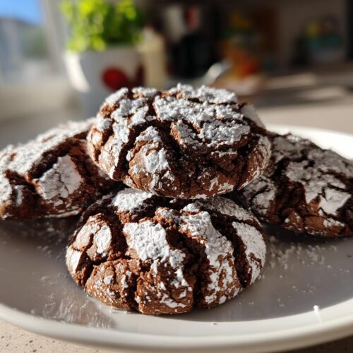 chocolate crinkle cookies festive