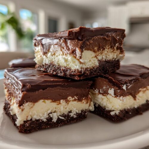 chocolate peppermint cheesecake bars