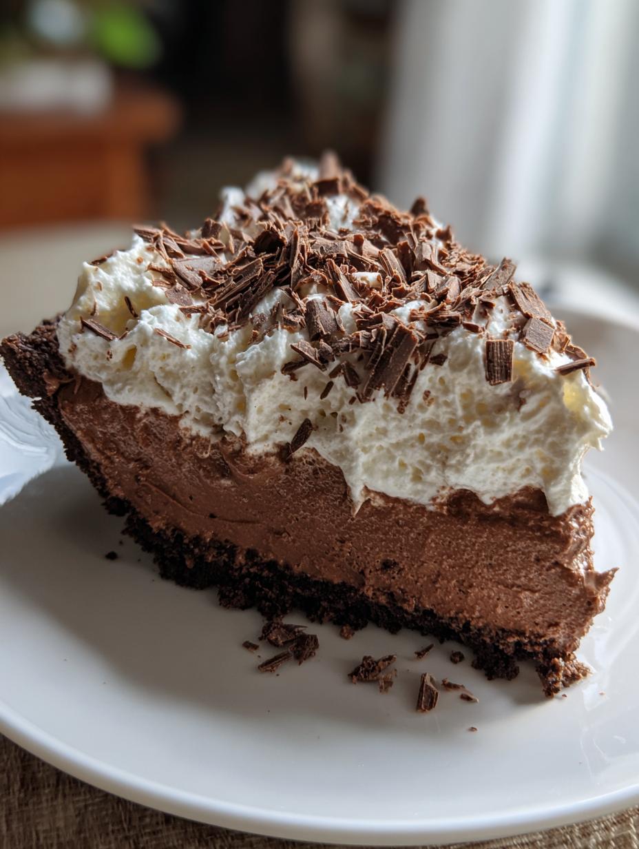 chocolate peppermint pie - detail 1