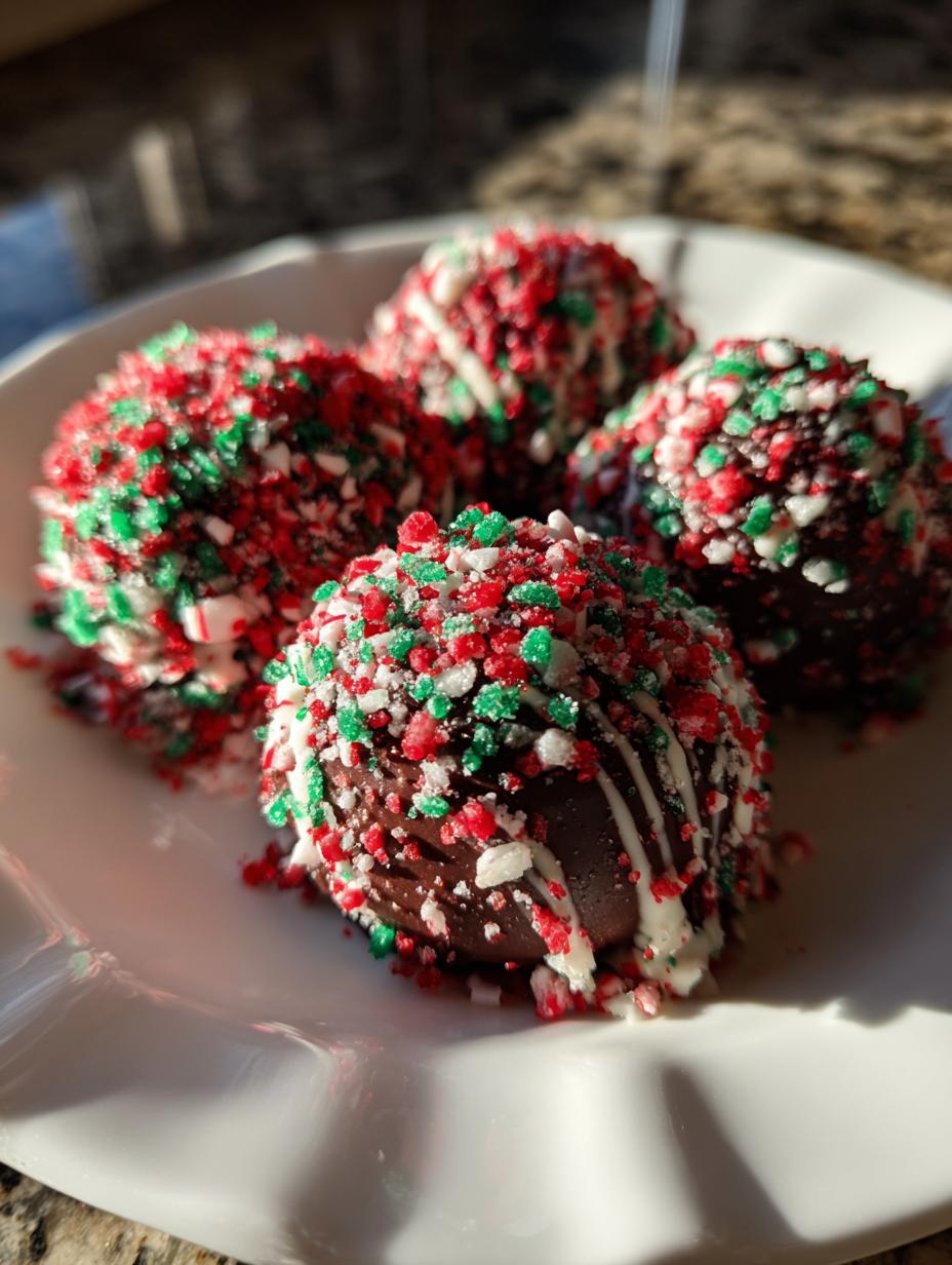 chocolate truffles peppermint - detail 1