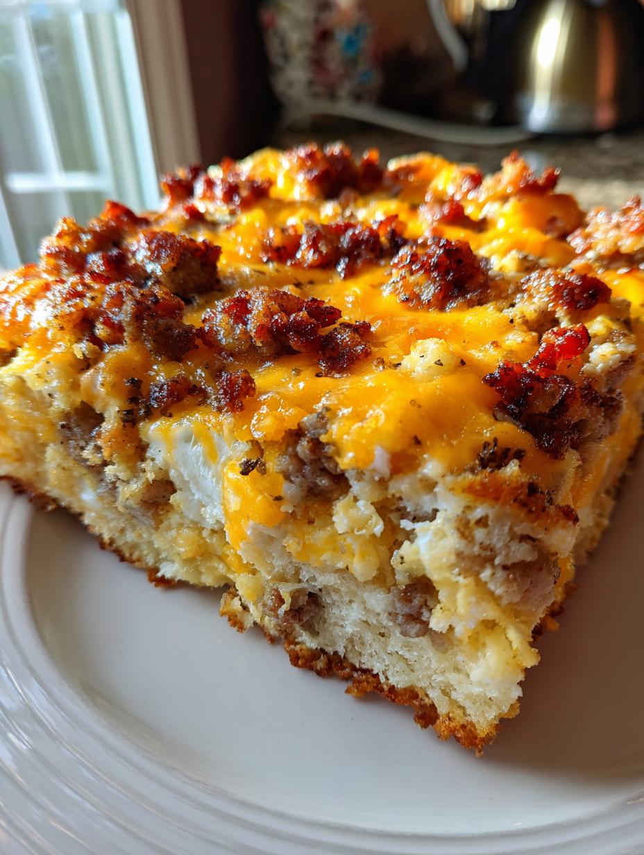 christmas breakfast casserole turkey sausage - detail 1