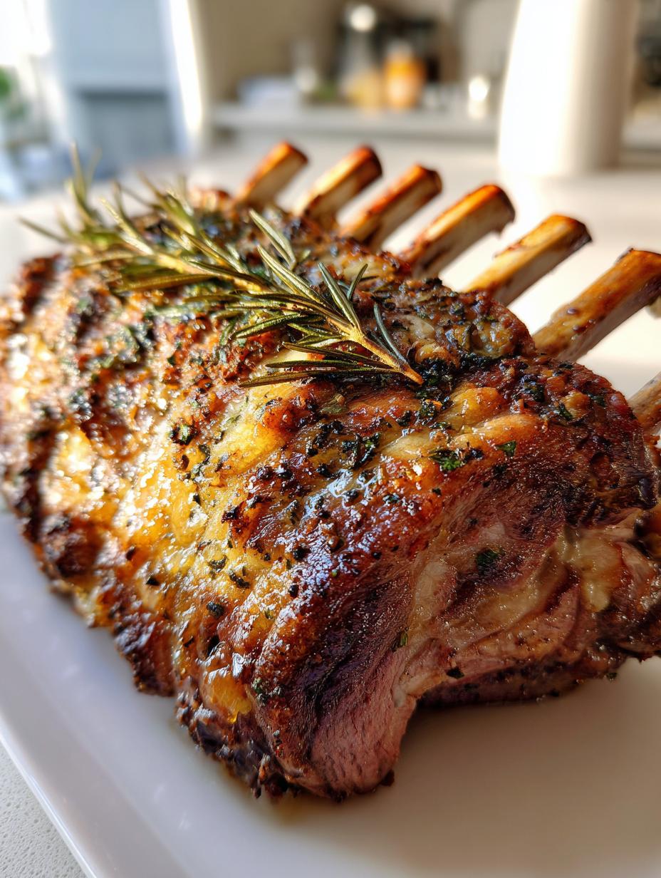 christmas crown roast lamb - detail 1