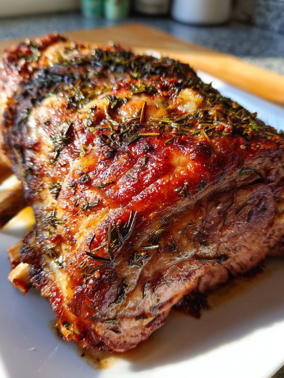 christmas crown roast lamb - detail 2