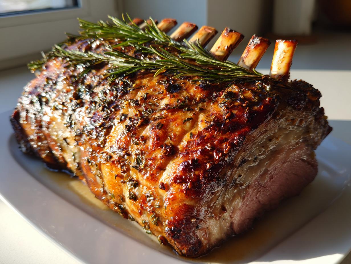 christmas crown roast lamb