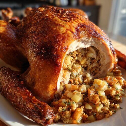 christmas goose roasted traditional