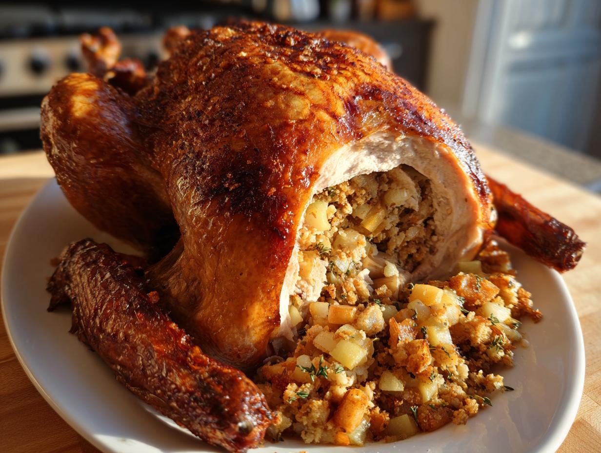 christmas goose roasted traditional