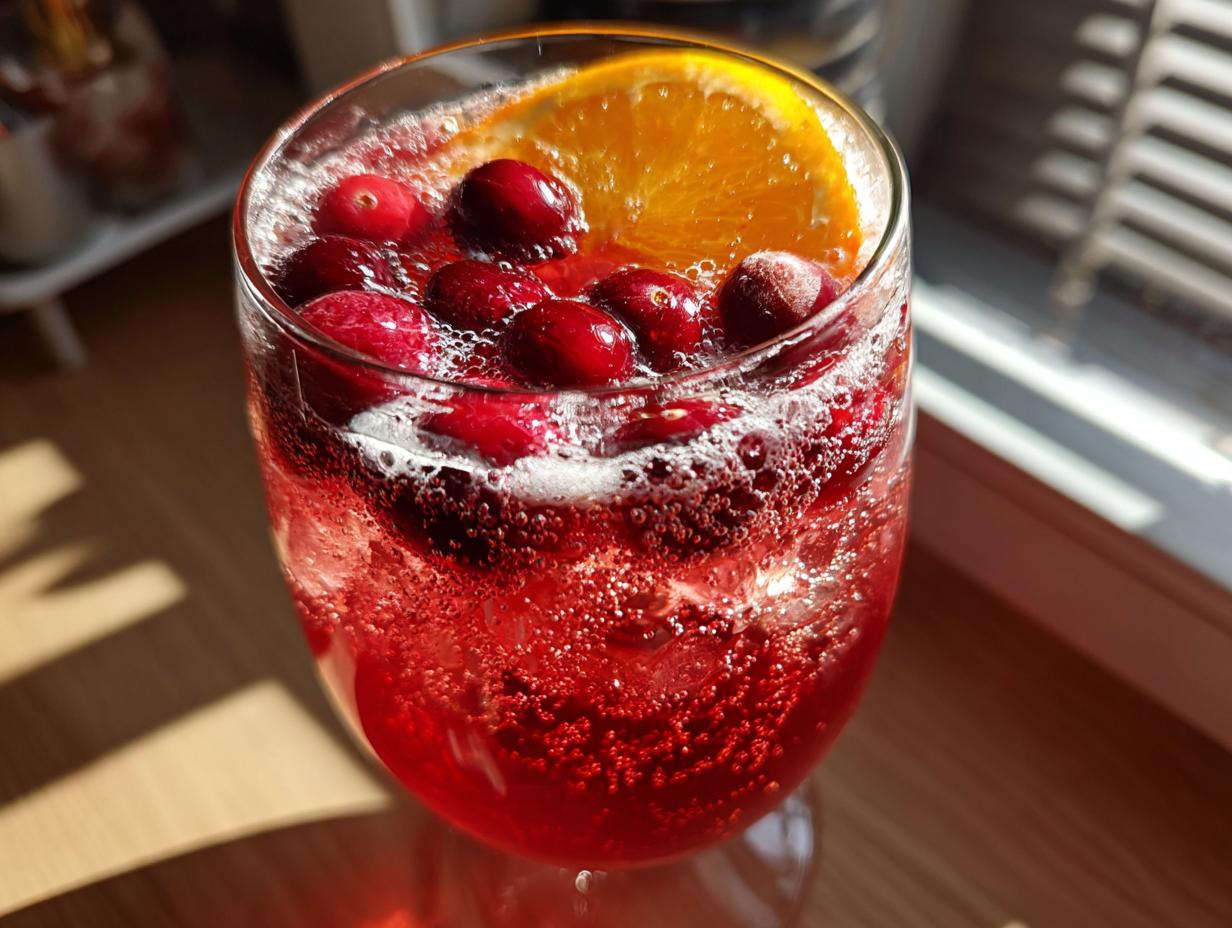 christmas punch cranberry sparkling