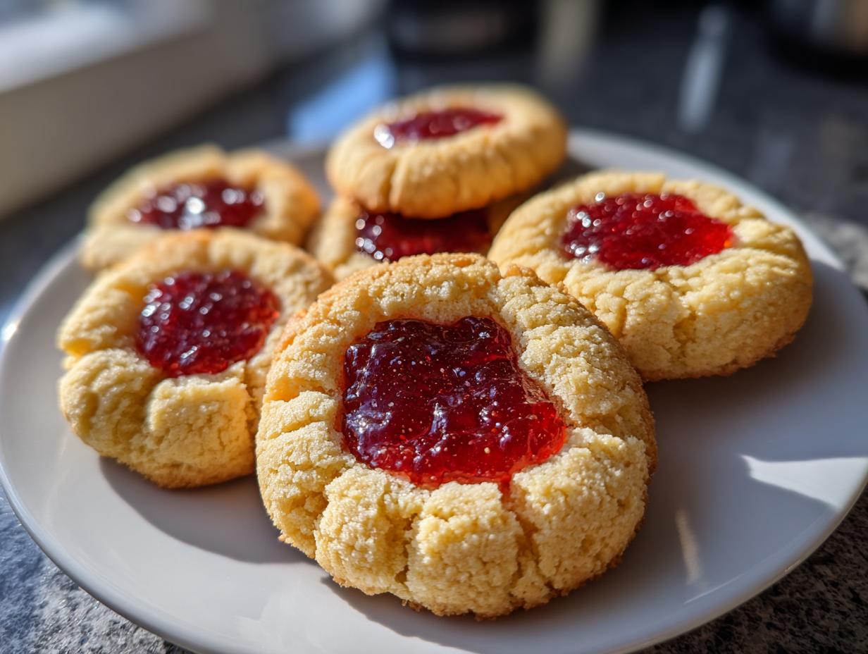 christmas thumbprint cookies jam