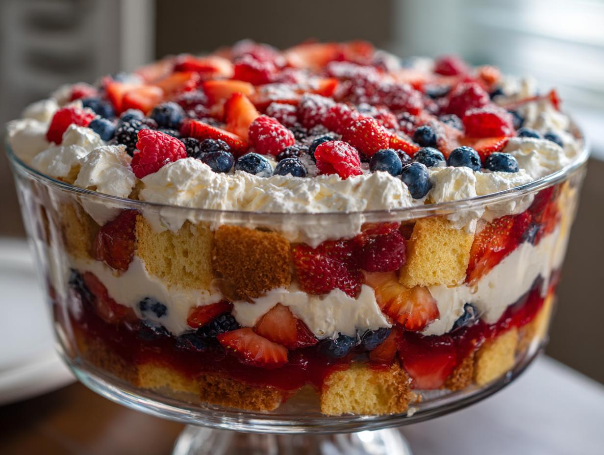 christmas trifle layered dessert