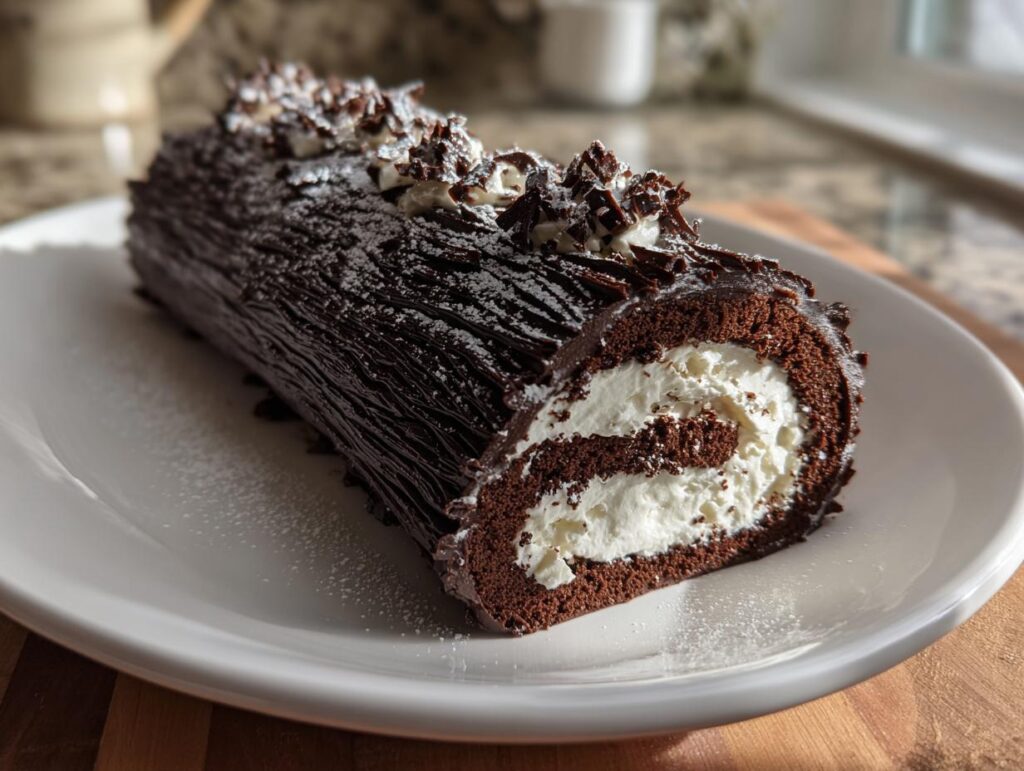 christmas yule log cake
