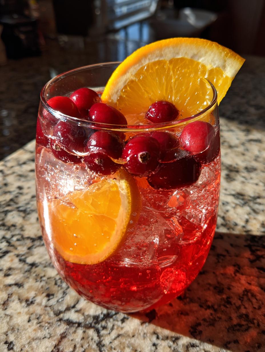 cranberry orange spritzer christmas - detail 1