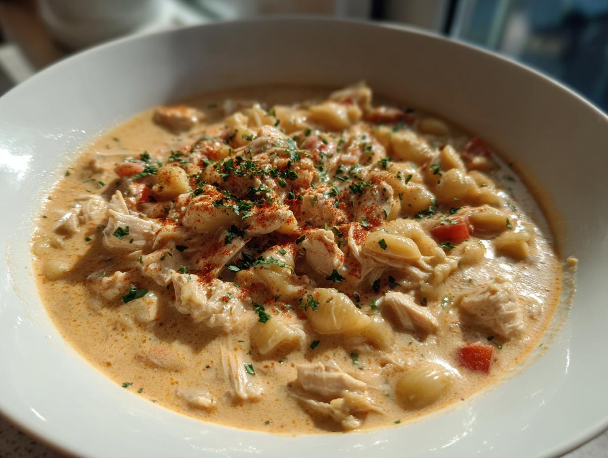 creamy cajun chicken pasta soup