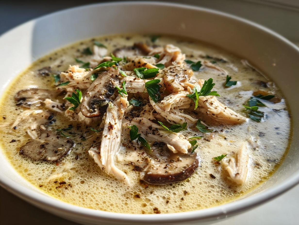 creamy chicken mushroom soup