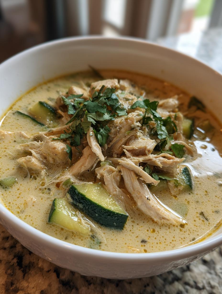 creamy chicken poblano soup - detail 2