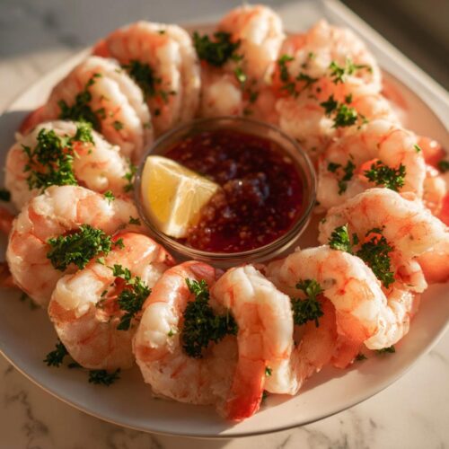 festive shrimp cocktail wreath