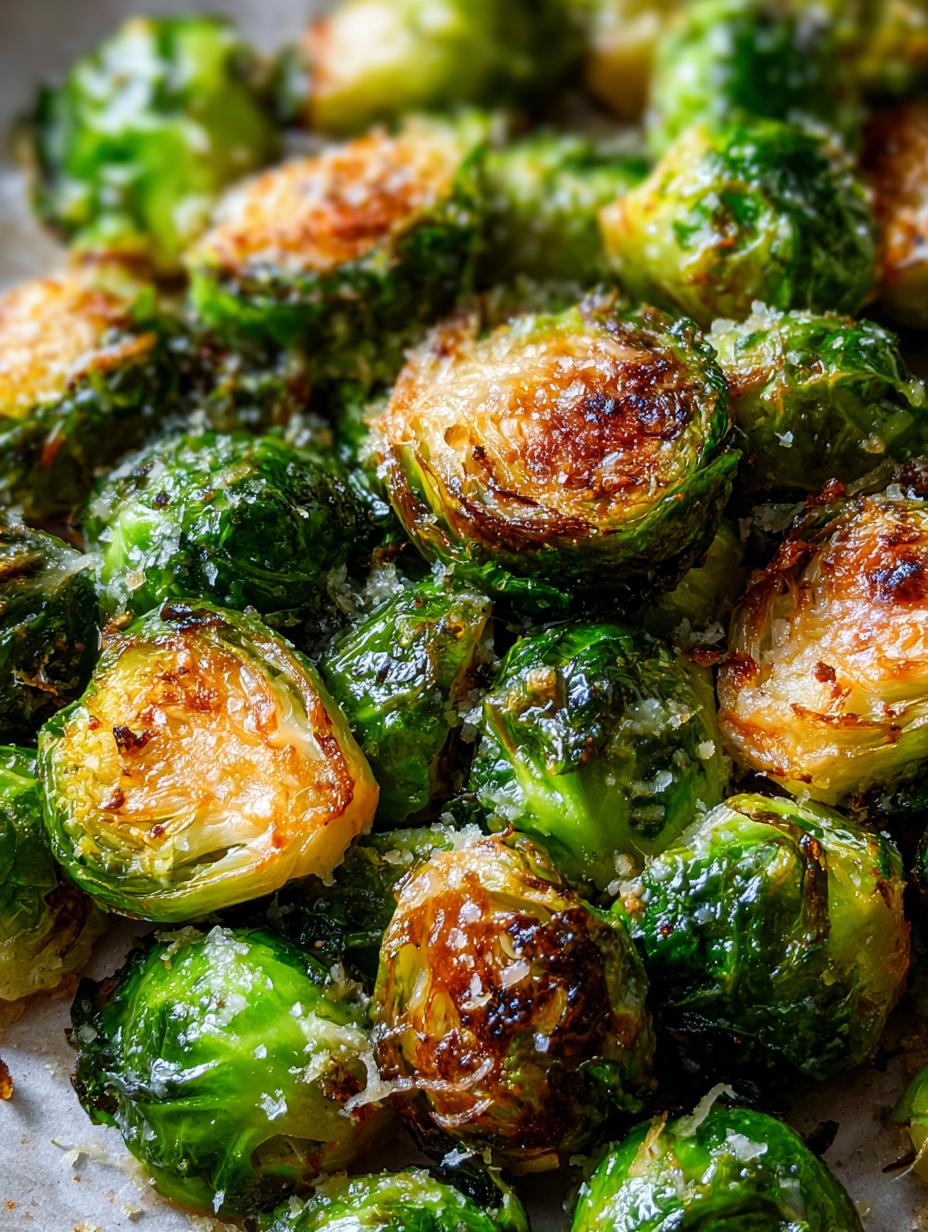 garlic parmesan roasted brussels sprouts - detail 1