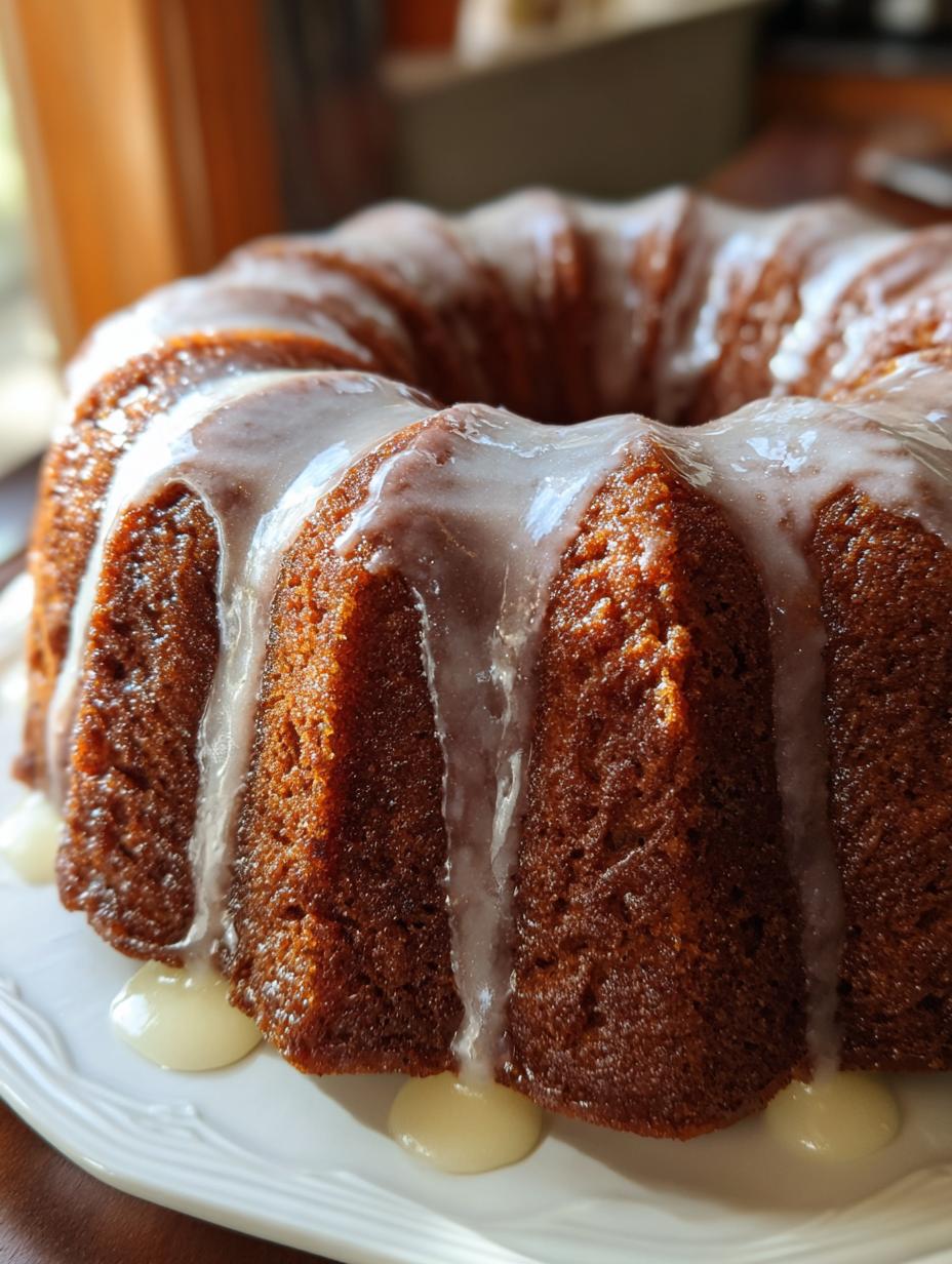 gingerbread bundt cake glaze - detail 1