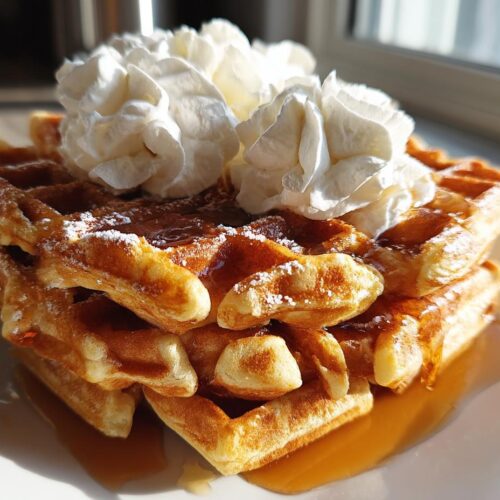 gingerbread waffles whipped cream
