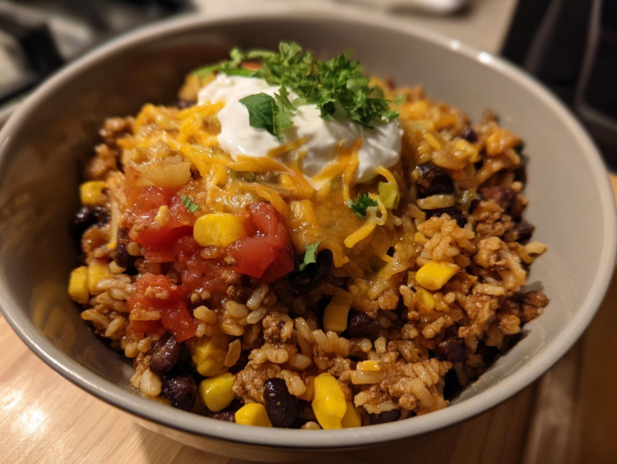 ground turkey taco bowls