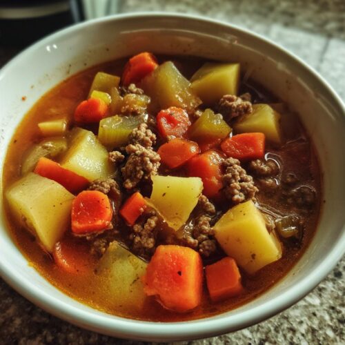 hamburger soup with vegetables