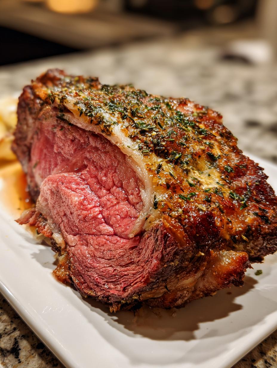 herb crusted prime rib roast - detail 1