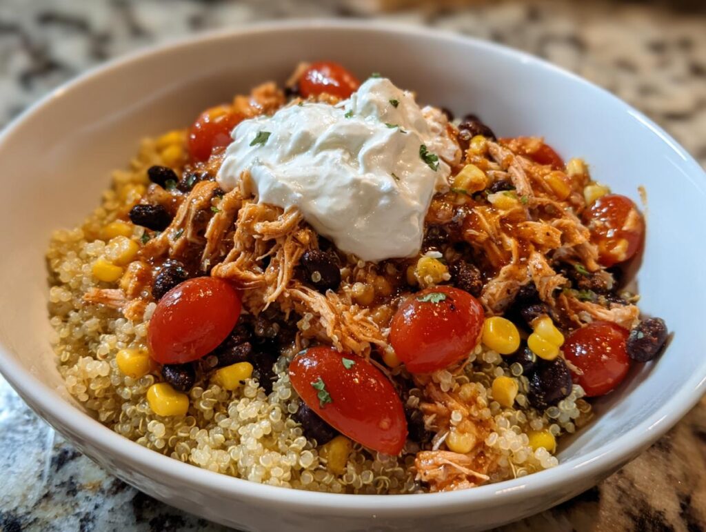 high protein buffalo chicken bowls