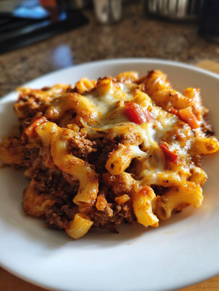high protein chili mac casserole - detail 1
