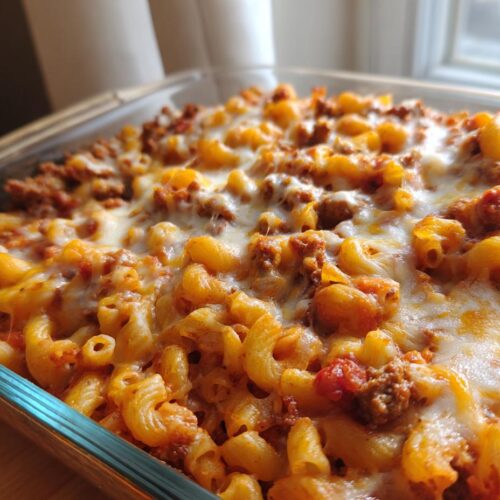 high protein chili mac casserole