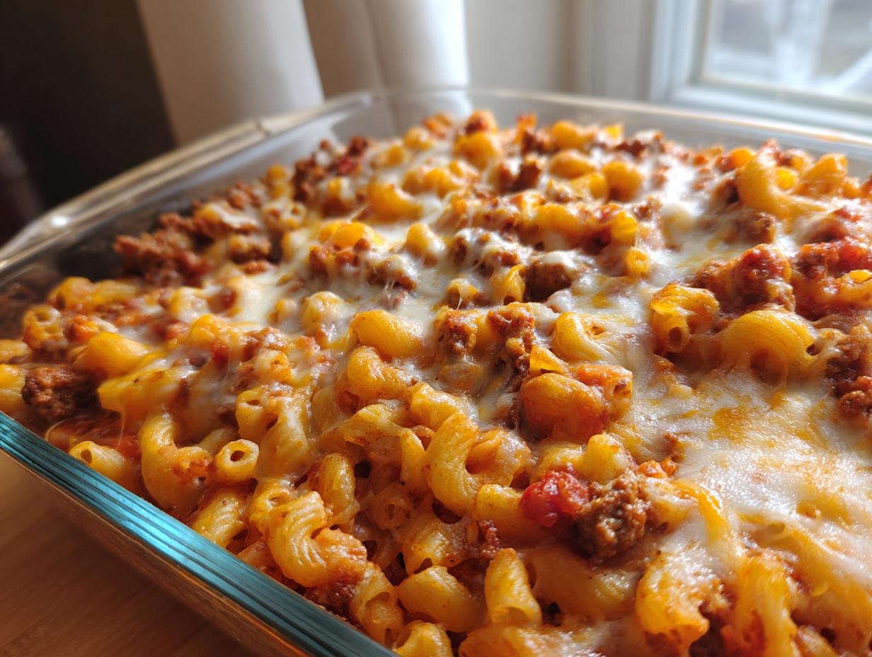 high protein chili mac casserole