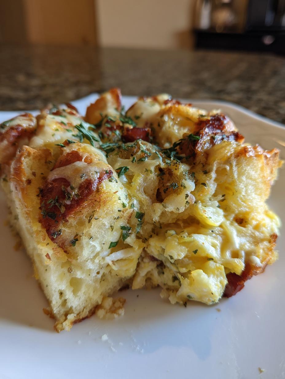 holiday breakfast strata - detail 1