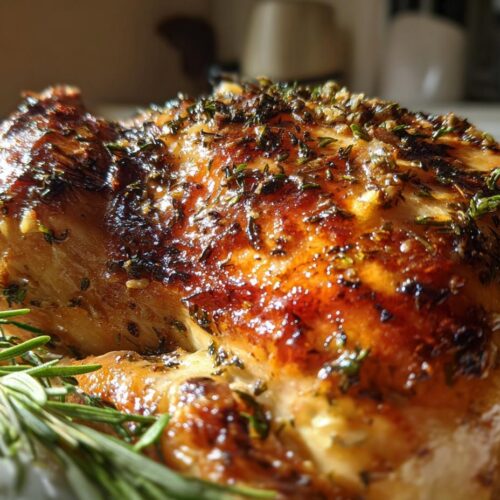 holiday roasted chicken garlic herbs
