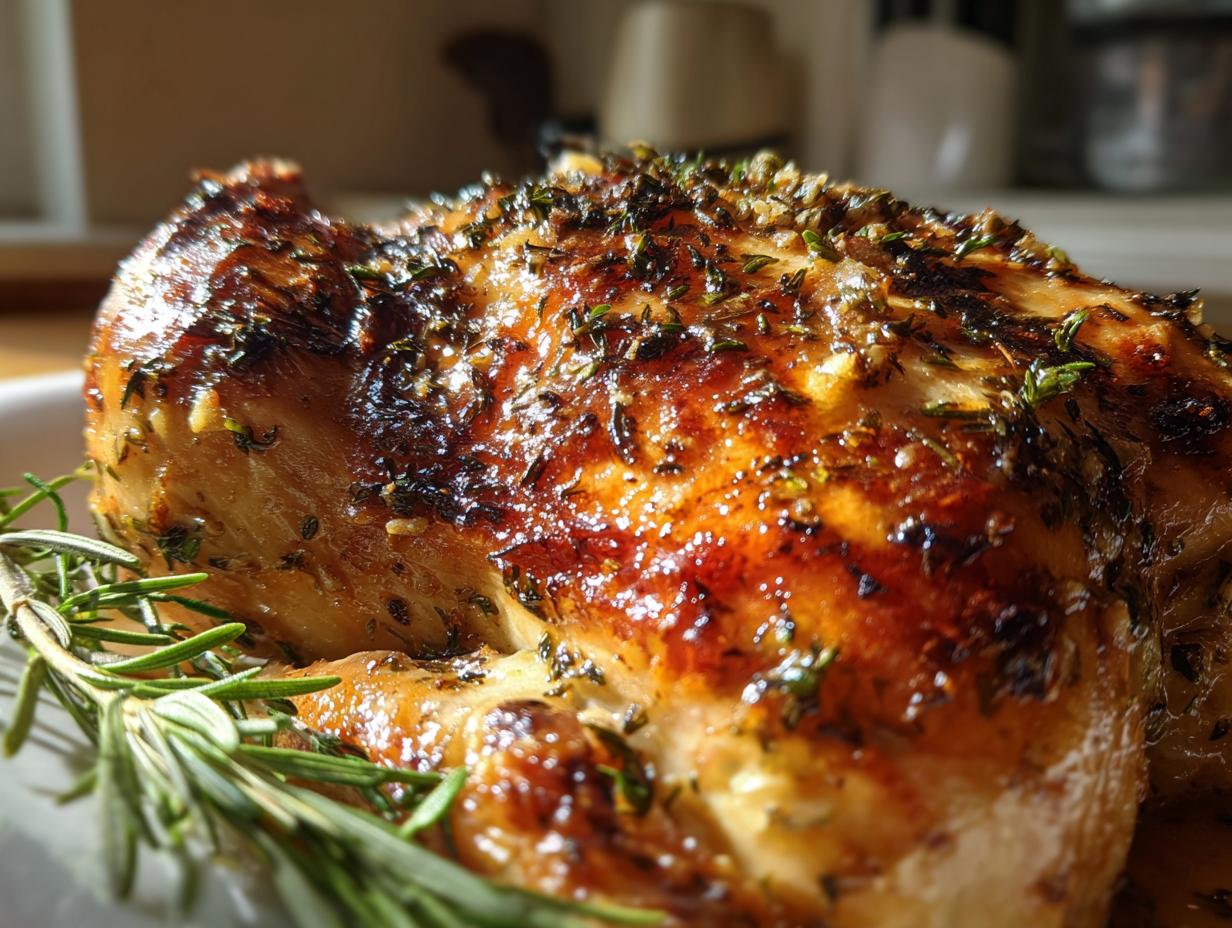 holiday roasted chicken garlic herbs