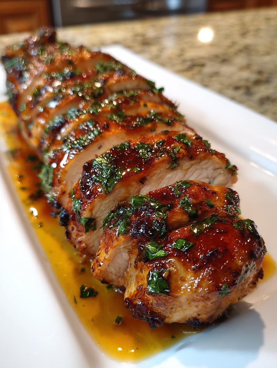 honey garlic turkey tenderloin - detail 1