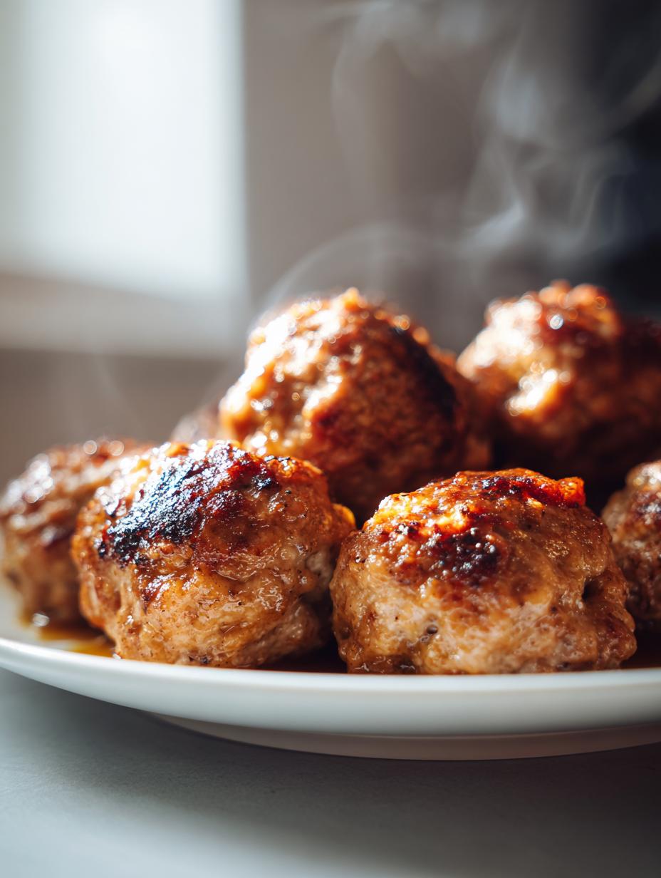 honey mustard chicken meatballs - detail 2
