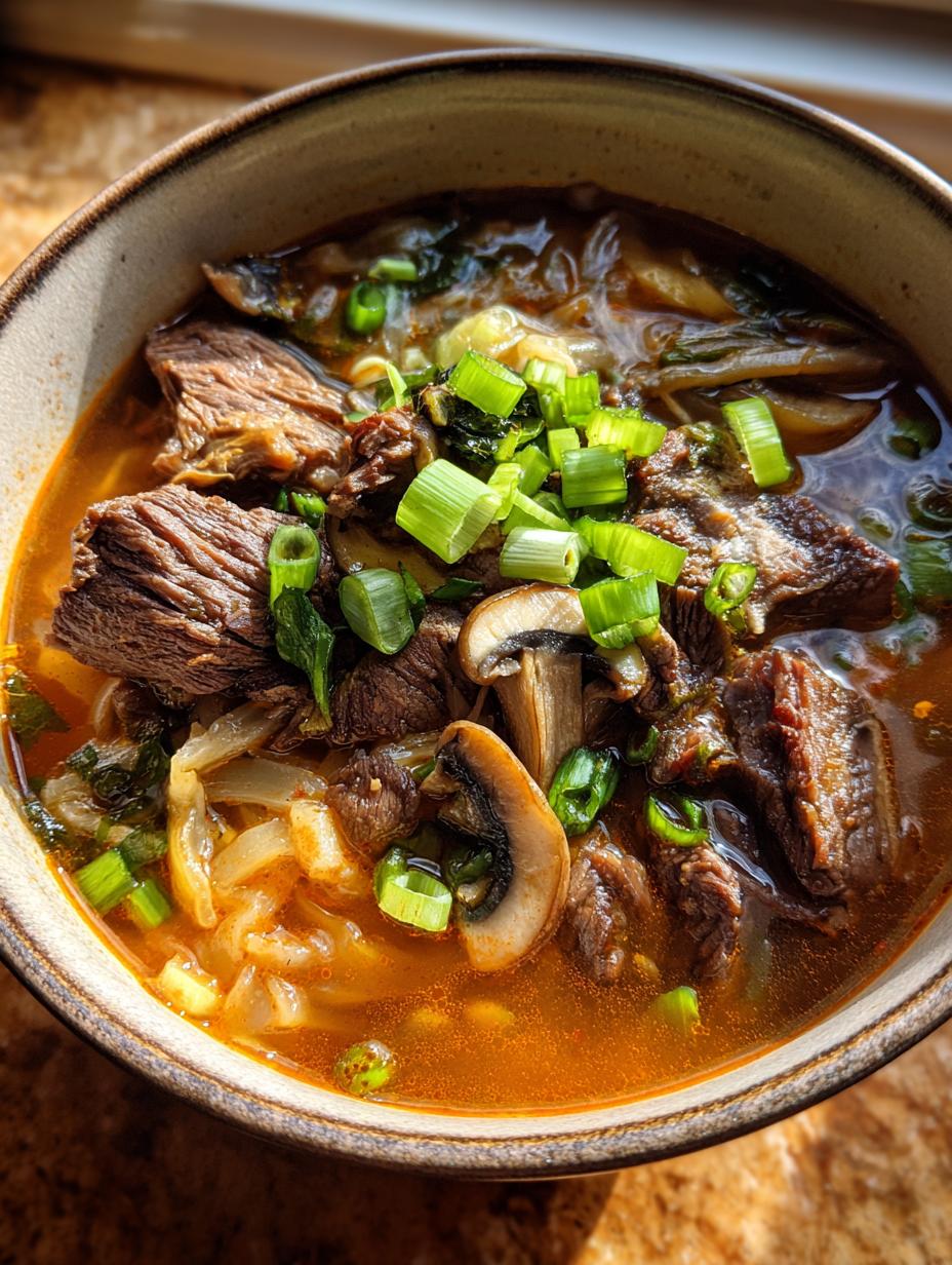 korean beef soup yukgaejang - detail 1