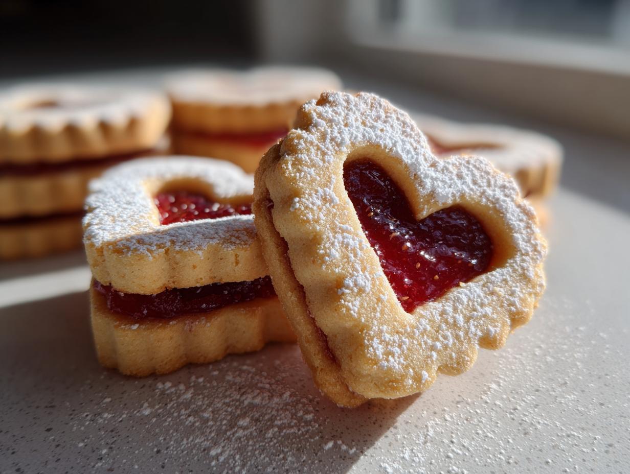 linzer cookies raspberry jam