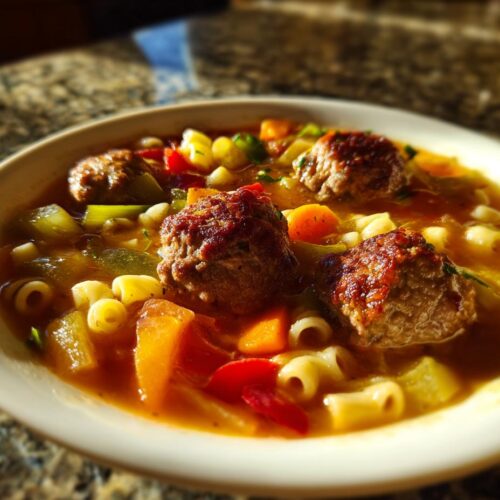 meatball minestrone soup