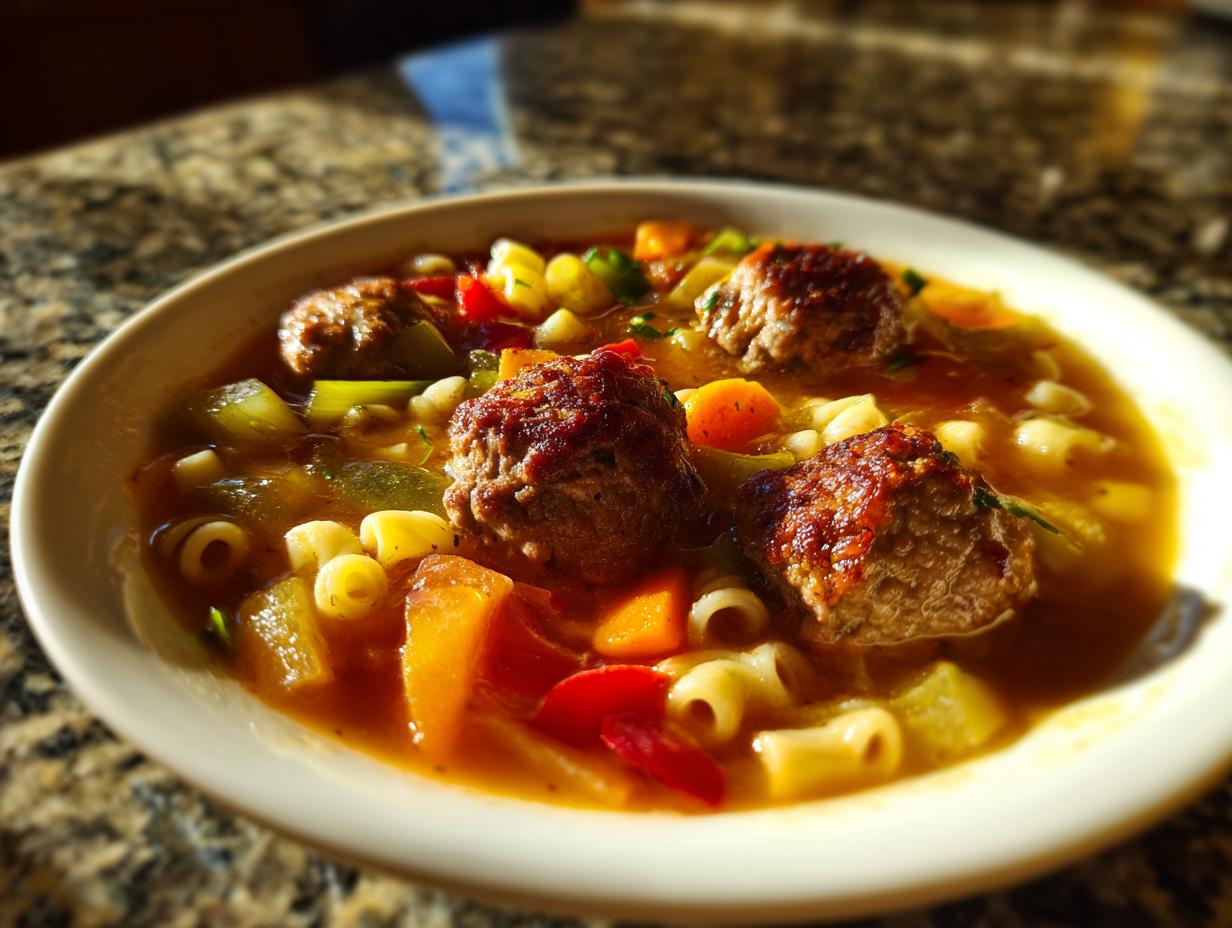meatball minestrone soup