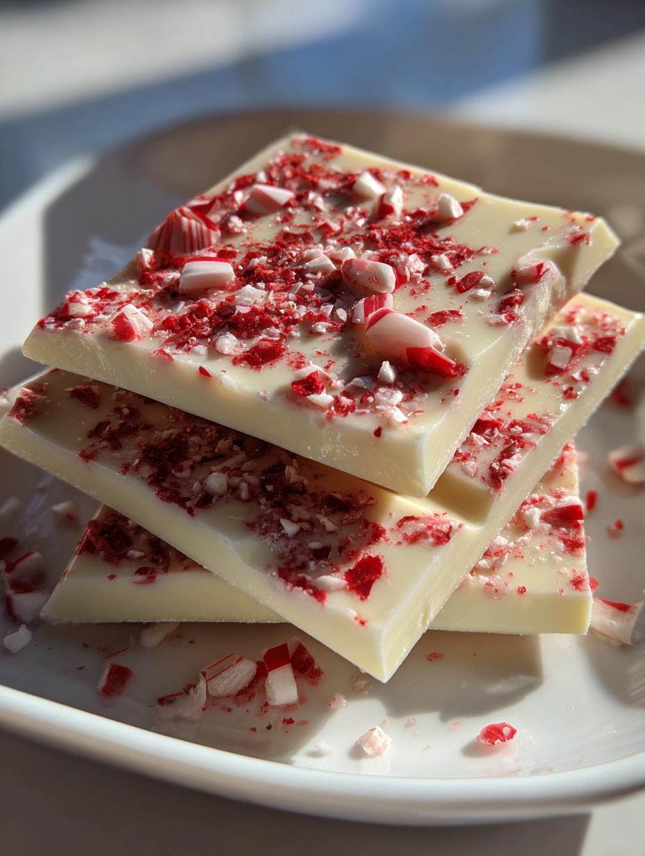 peppermint bark white chocolate - detail 1