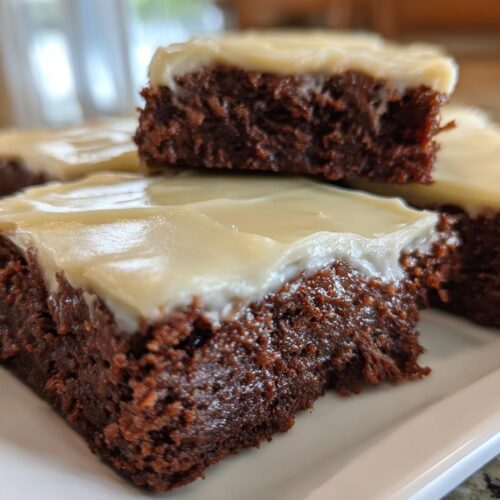 peppermint brownies frosted
