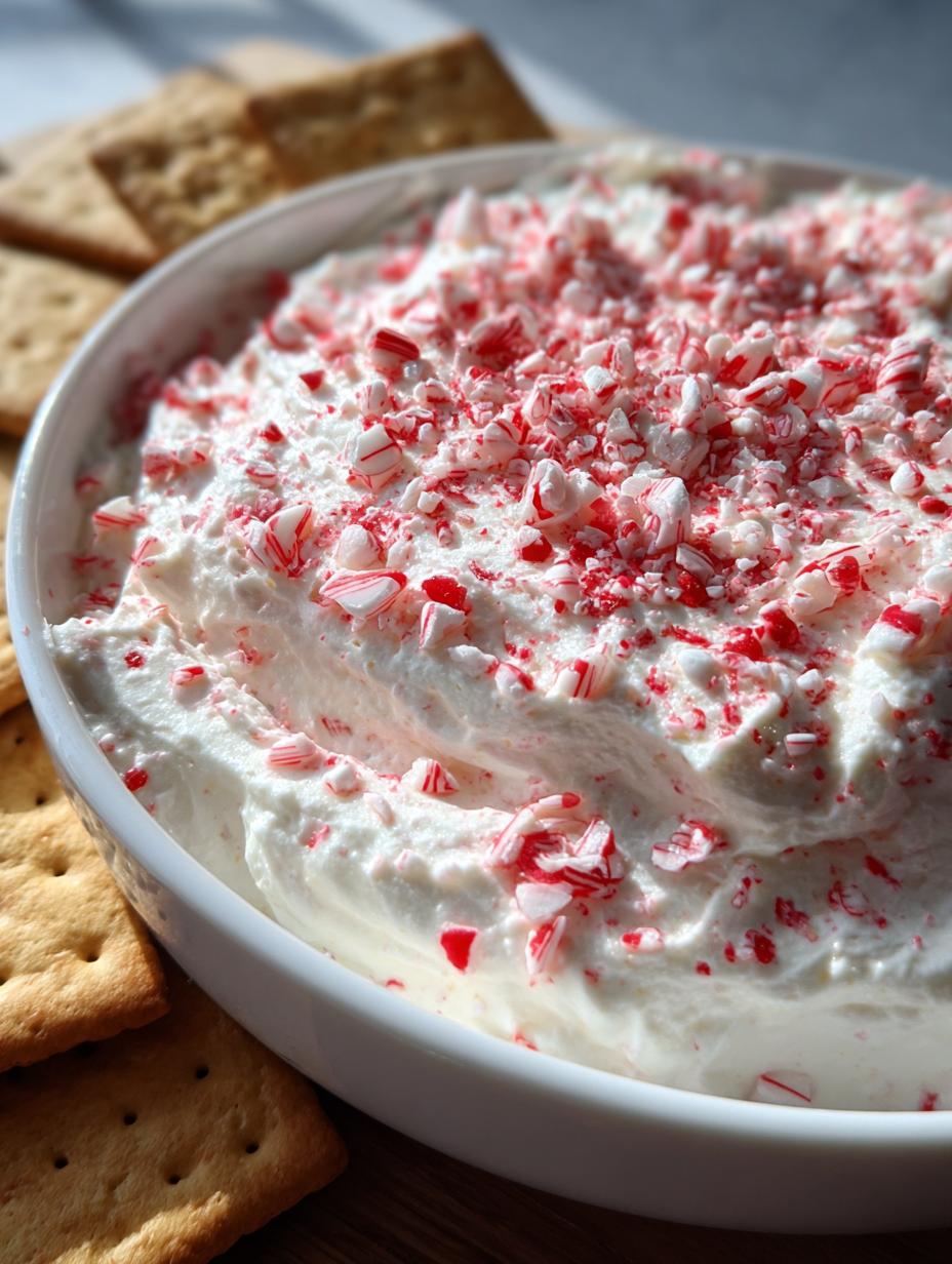peppermint cheesecake dip - detail 1