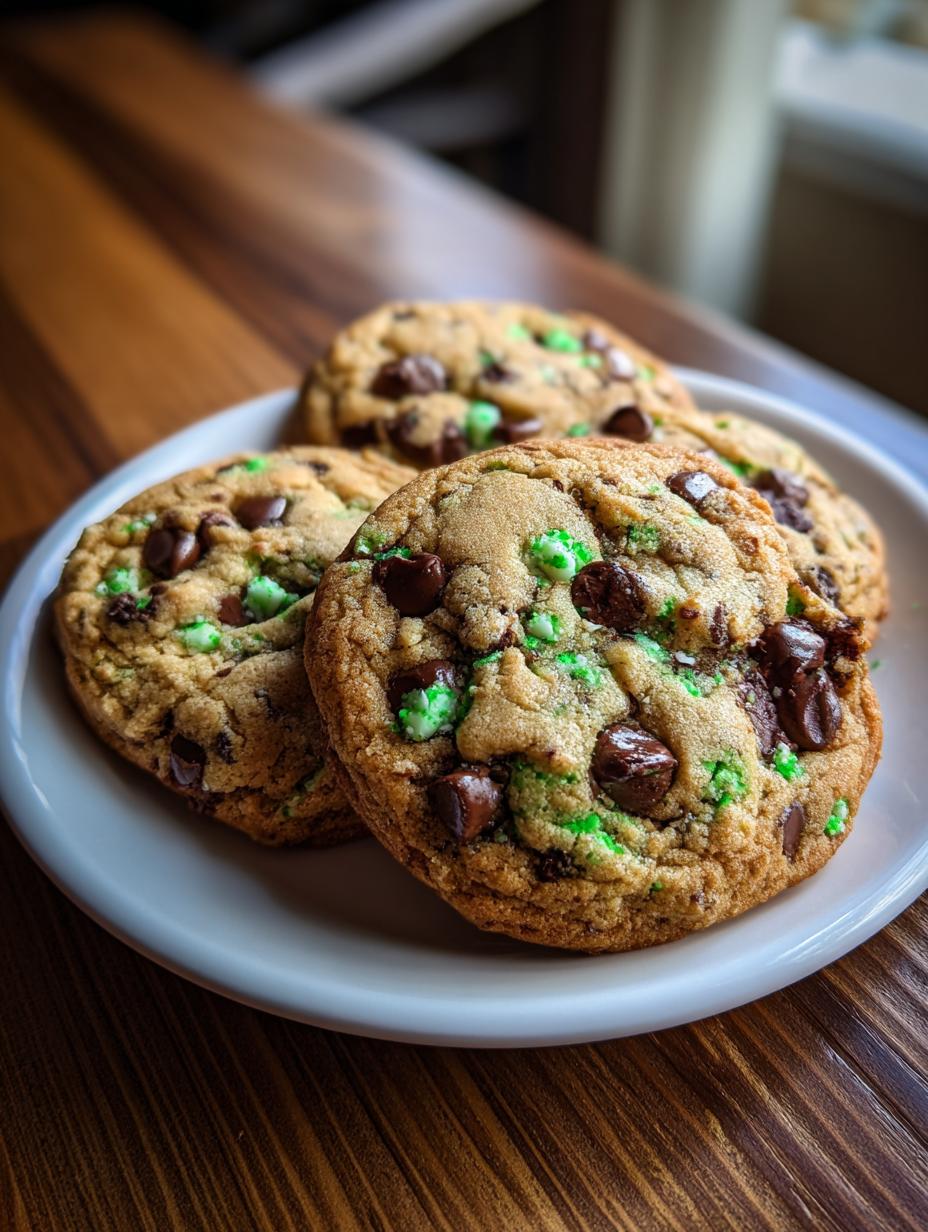 peppermint chocolate chip cookies - detail 1