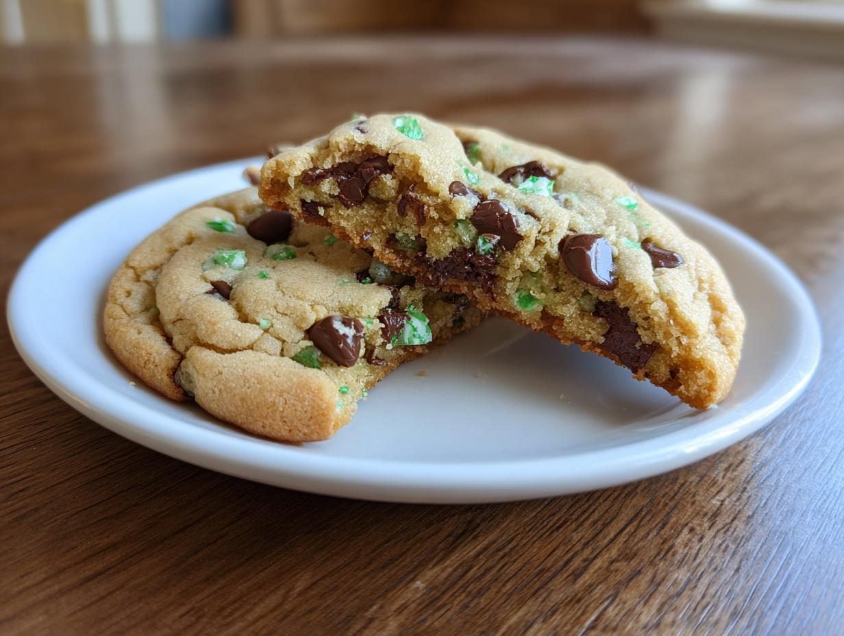 peppermint chocolate chip cookies