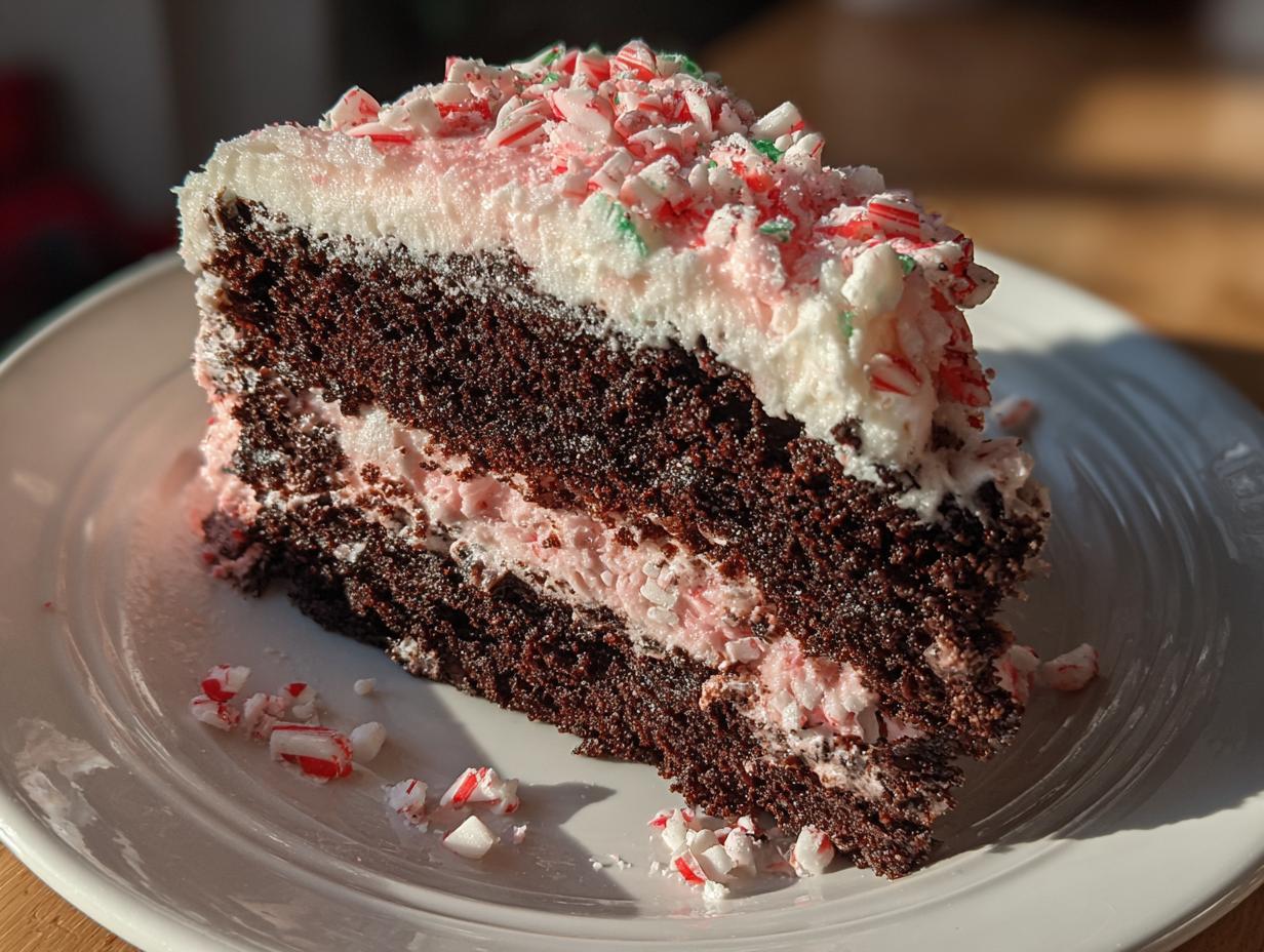 peppermint chocolate christmas cake
