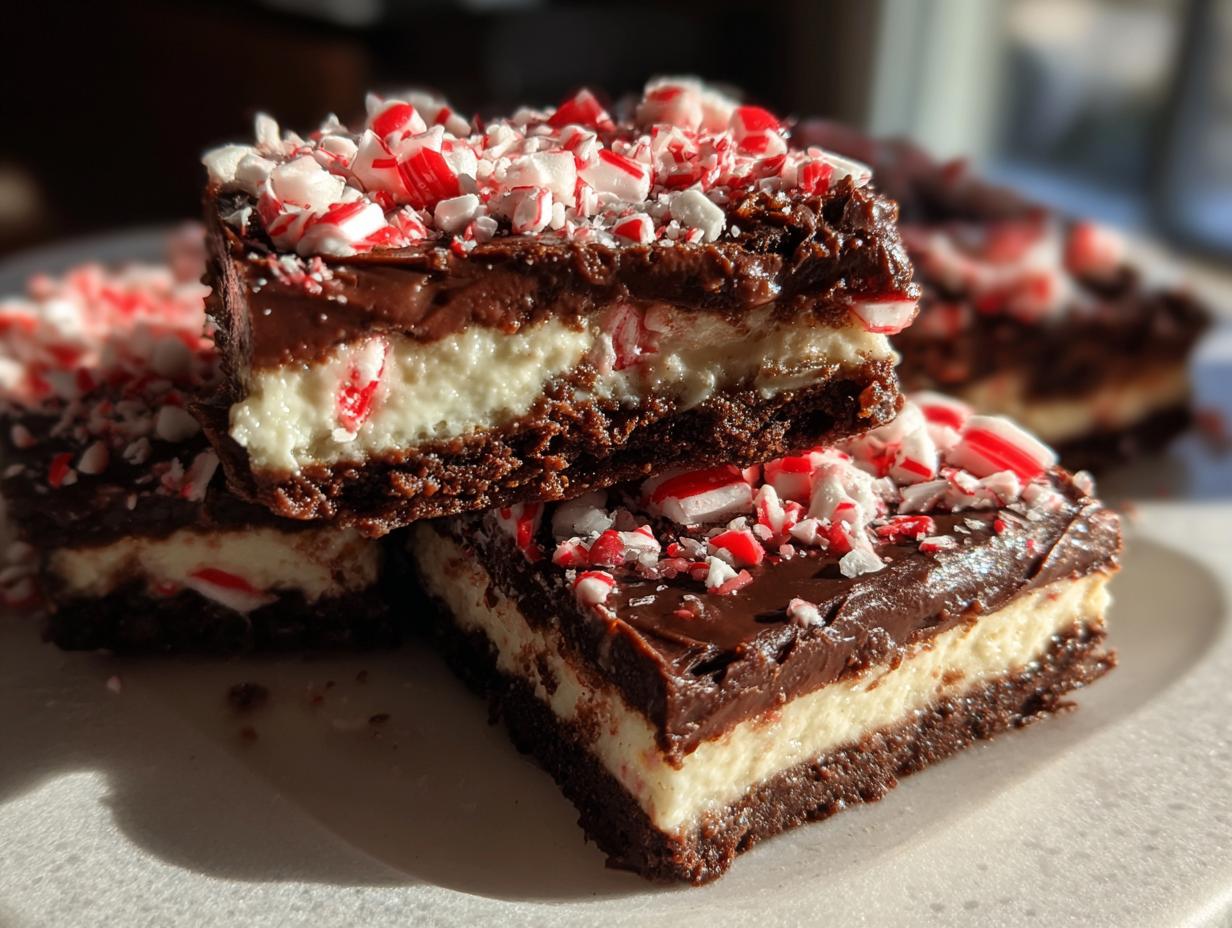 peppermint oreo bars