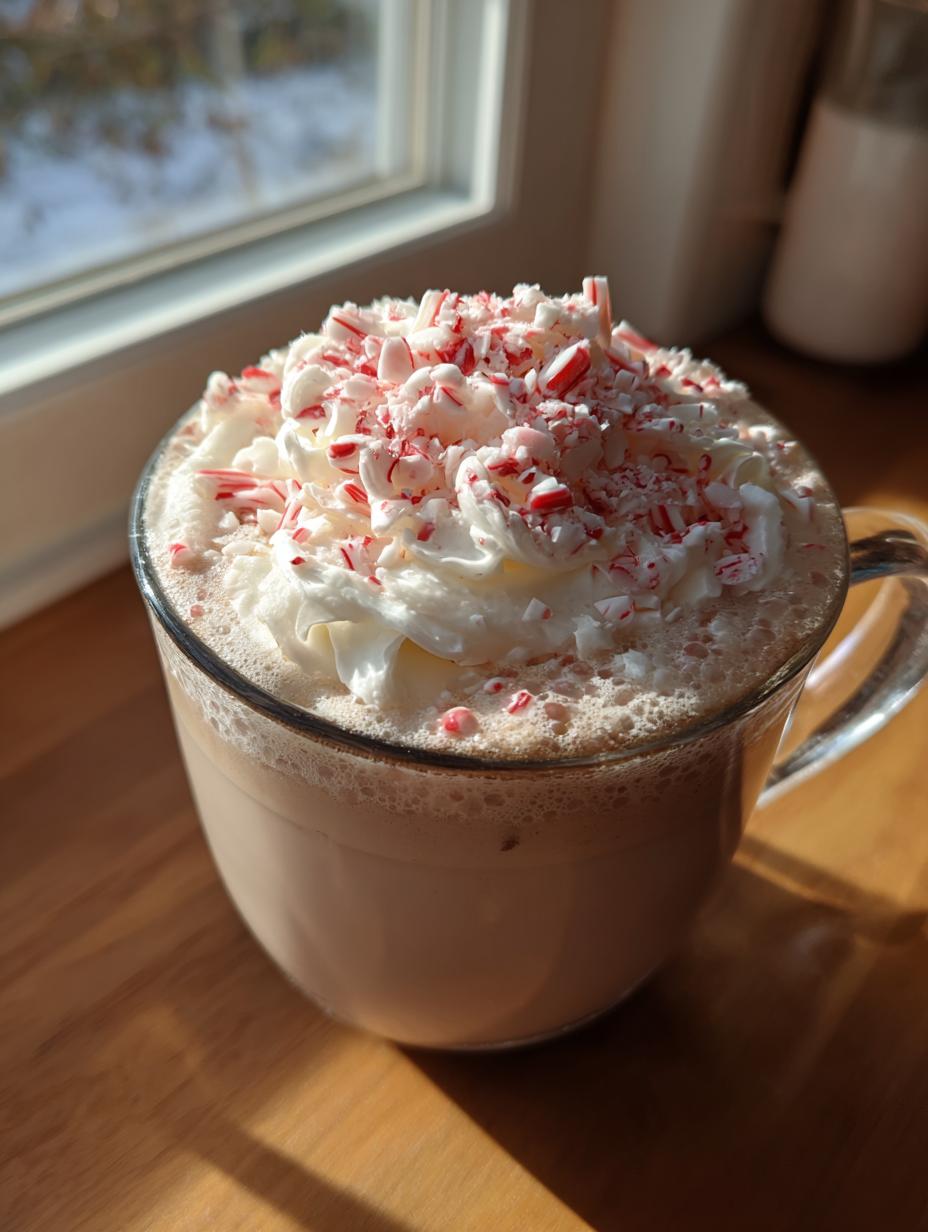 peppermint white hot chocolate - detail 1